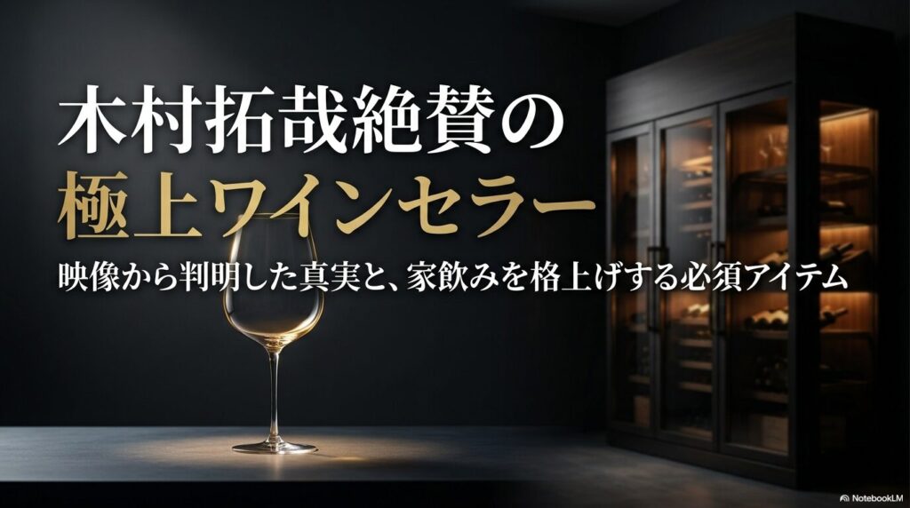 木村拓哉が絶賛したユーロカーブのワインセラーと家飲みを格上げする必須アイテム