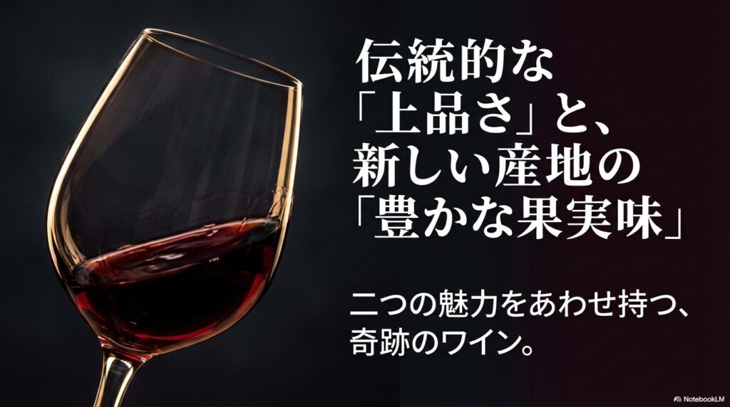 伝統的な上品さと豊かな果実味の二つの魅力を持つ奇跡のワイン