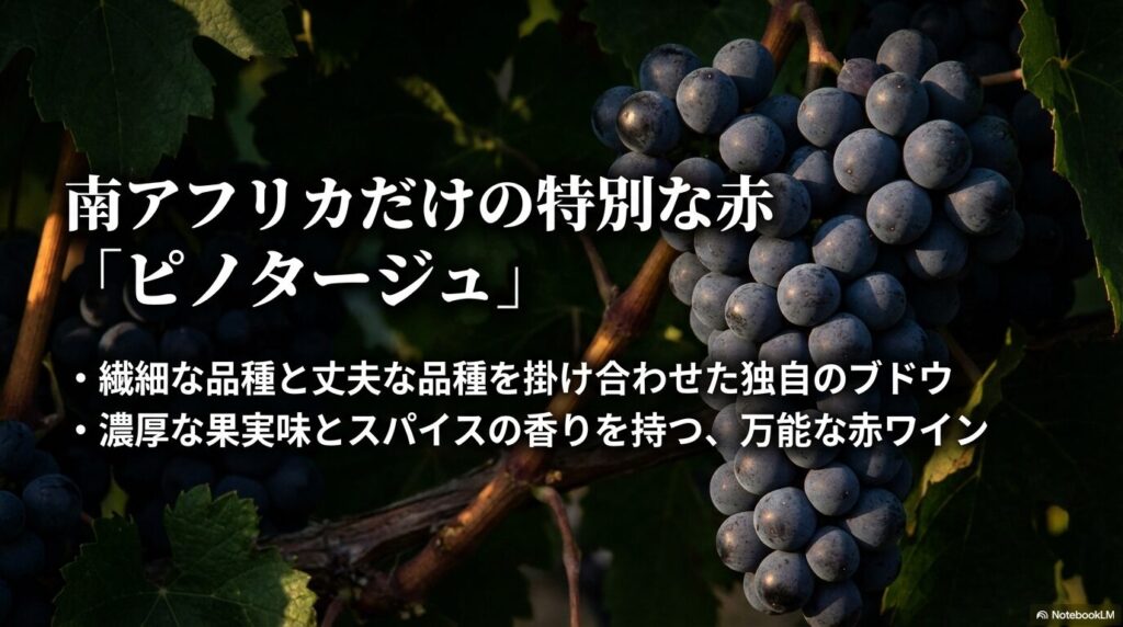 南アフリカだけの特別な赤 ピノタージュ