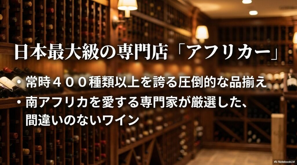 日本最大級の南アフリカワイン専門店アフリカー