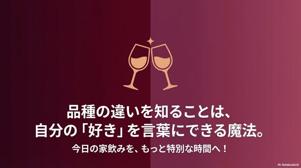 品種の違いを知り自分の好きを言葉にして、家飲みをもっと特別な時間へ