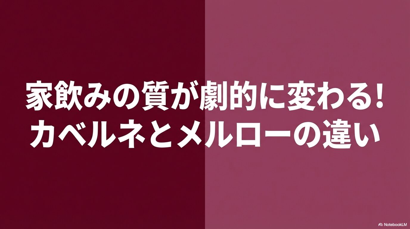 カベルネソーヴィニヨンとメルローの違いと家飲みの質が劇的に変わる特徴