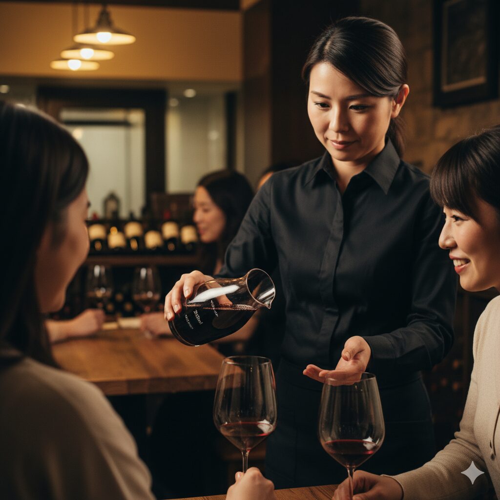 カラフェの役割は「提供・量り売り」