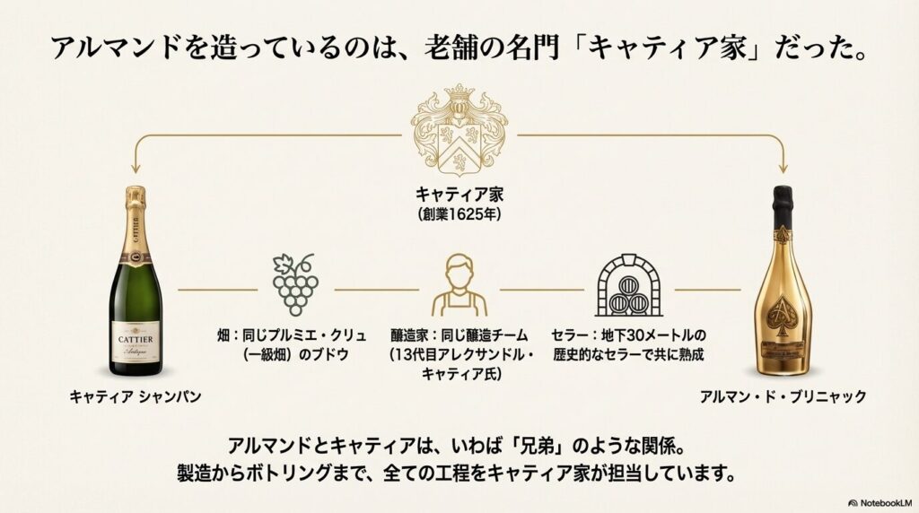アルマンドを造っているのは、老舗の名門「キャティア家」だった