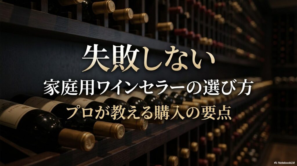 失敗しない家庭用ワインセラーの選び方とプロが教える購入の要点