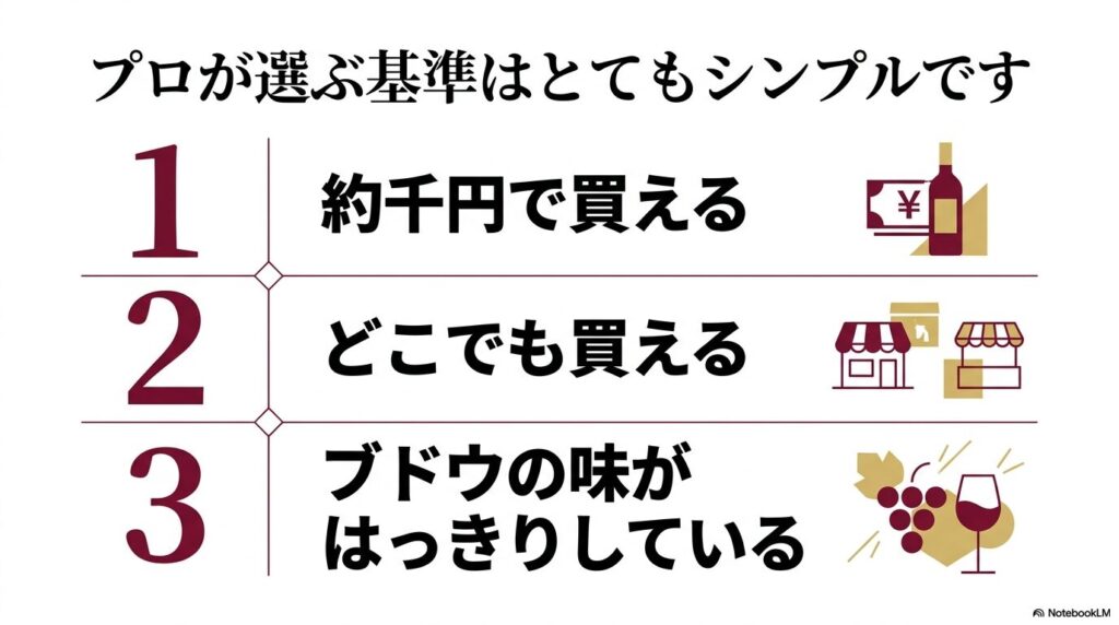 プロが選ぶ安くて美味しいワインの3つの基準