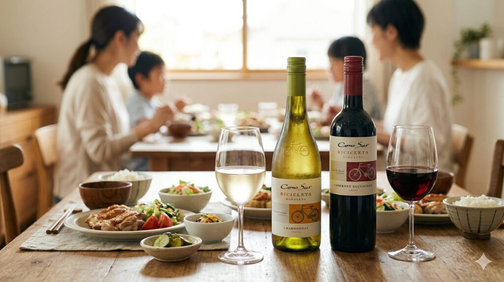 コノスルのワインは白や赤など日常飲みに大活躍