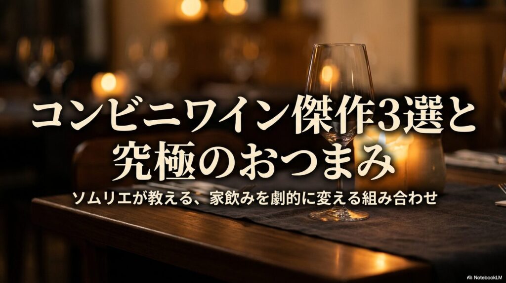 コンビニワイン傑作3選と究極のおつまみ、ソムリエが教える家飲みを劇的に変える組み合わせのタイトル画像