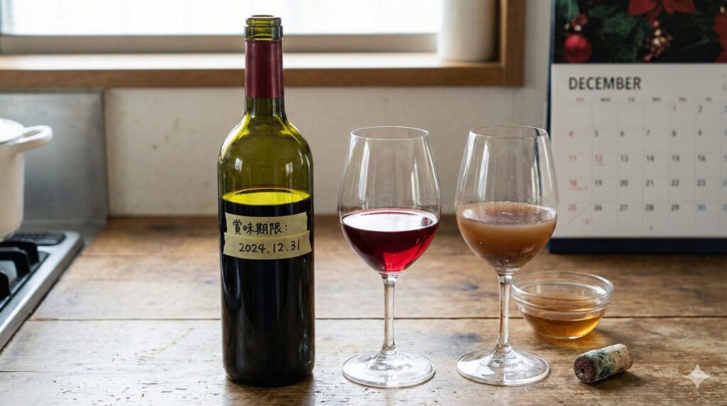 料理用赤ワインの賞味期限と劣化を見極めるサイン
