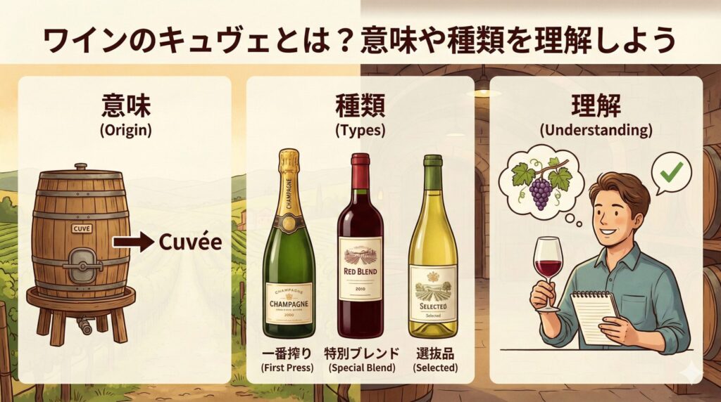 ワインのキュヴェとは？意味や種類を理解しよう