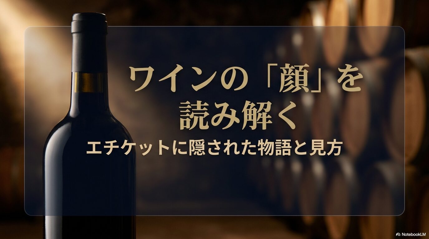 ワインの顔を読み解く、エチケットに隠された物語と見方の表紙スライド