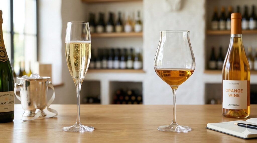 万能グラスとシャンパンの違い