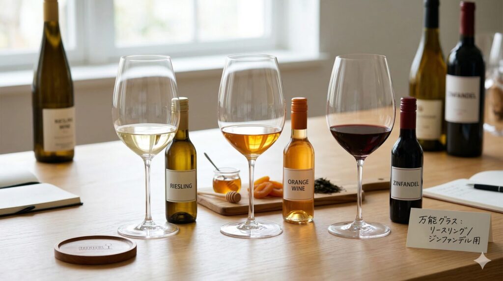 汎用性ならリーデルの「リースリング／ジンファンデル用」が万能