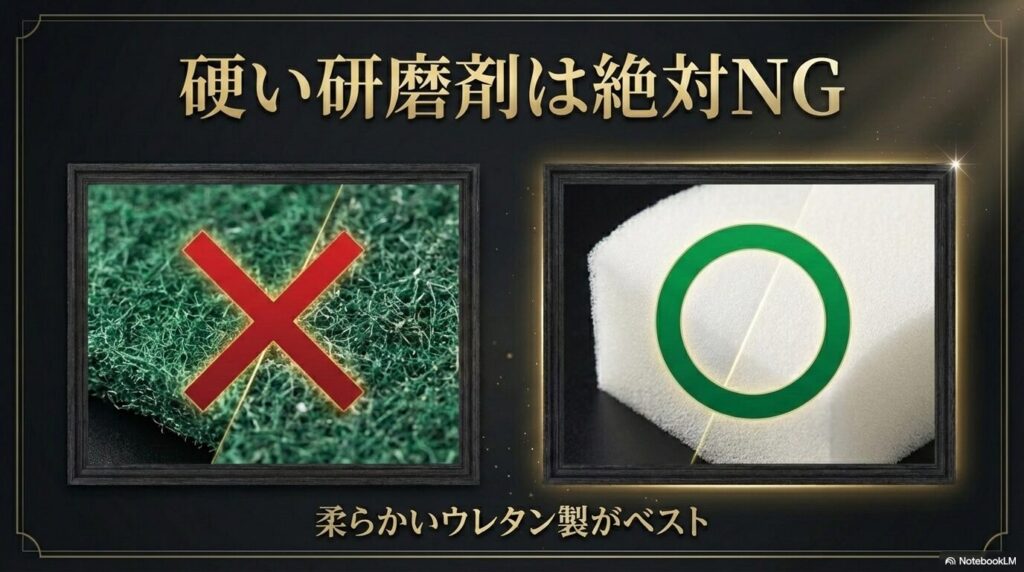 ワイングラスに硬い研磨剤は絶対NG、柔らかいウレタン製スポンジがベスト