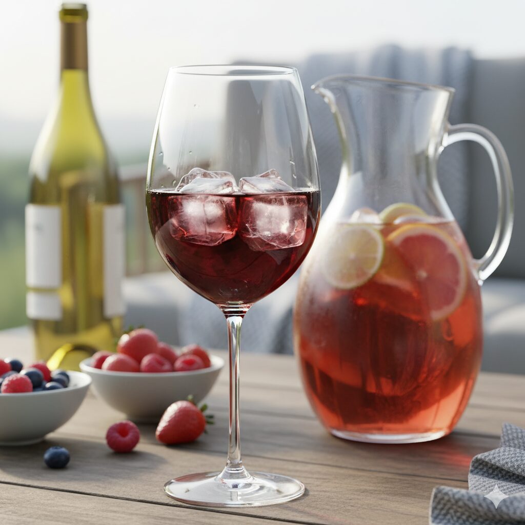 ワインに氷を入れて、おいしく楽しむ