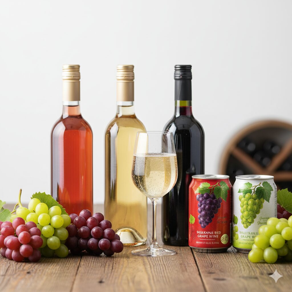 ラインナップ（ロゼ・白・赤・スパークリング）