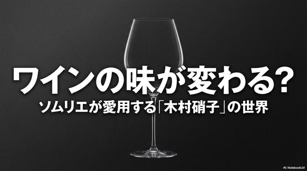 ワインの味が変わる？ソムリエが愛用する木村硝子の紹介スライド
