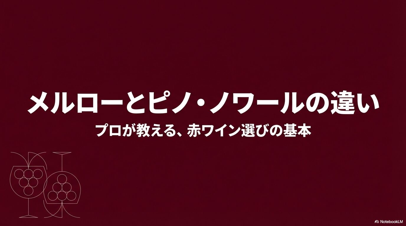 メルローとピノ・ノワールの違い プロが教える、赤ワイン選びの基本