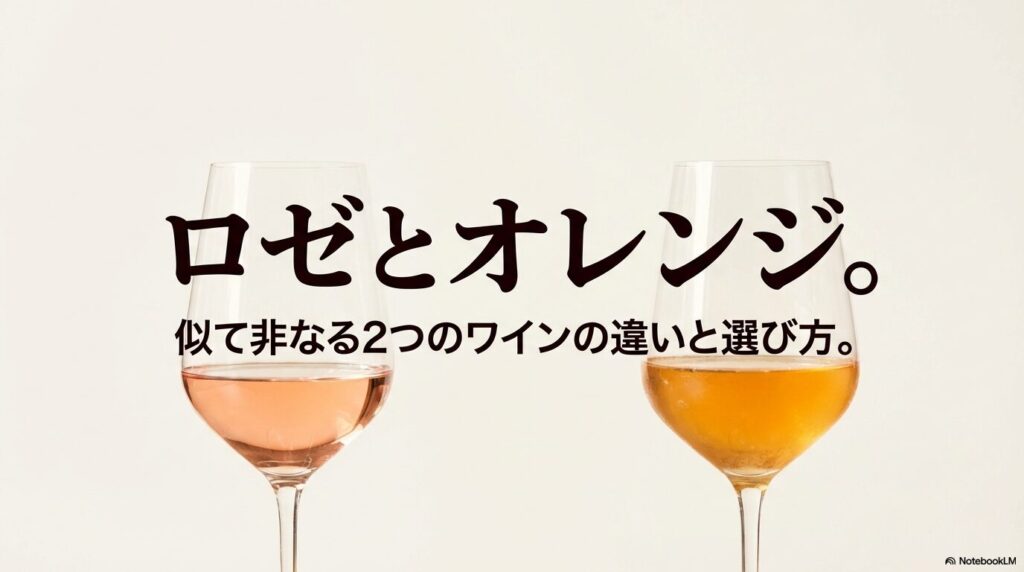 ロゼとオレンジ。似て非なる2つのワインの違いと選び方。