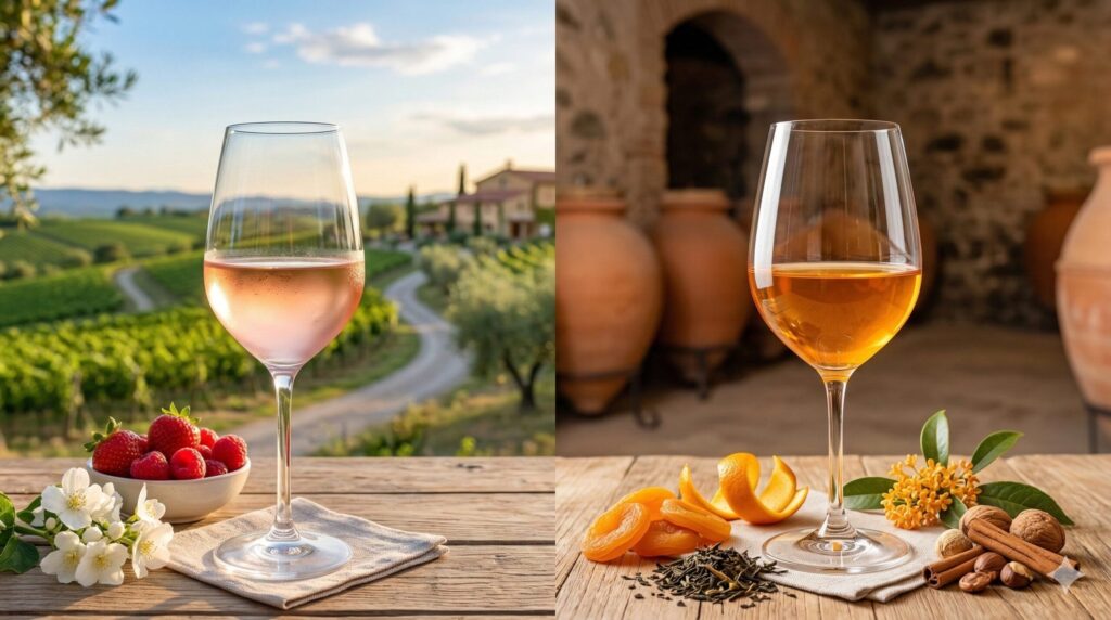 ロゼワインとオレンジワインの違いと魅力