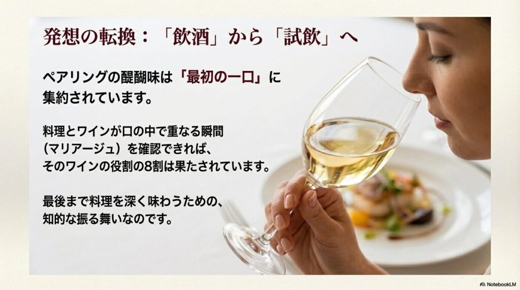 完飲は不要！テイスティングとして楽しむ極意