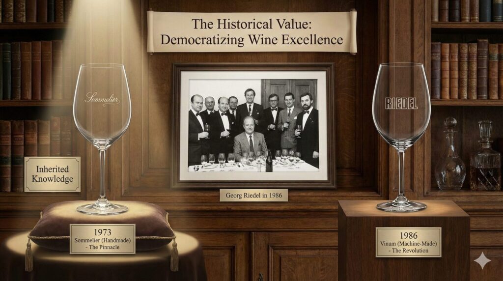 最高峰グラス「ソムリエ」を継承したヴィノムの歴史的価値