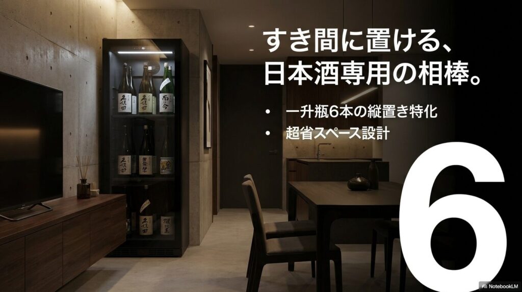 日本酒専用の相棒。一升瓶6本の縦置きに特化した超省スペース設計のOSKシリーズ