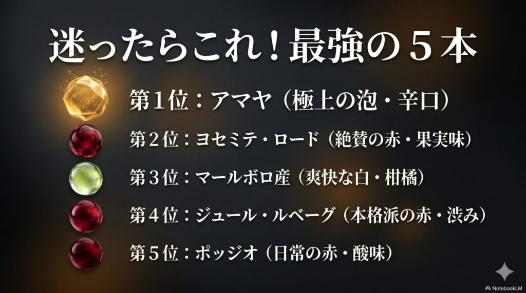アマヤやヨセミテ・ロードなど、迷ったら選ぶべき最強の五本ランキング