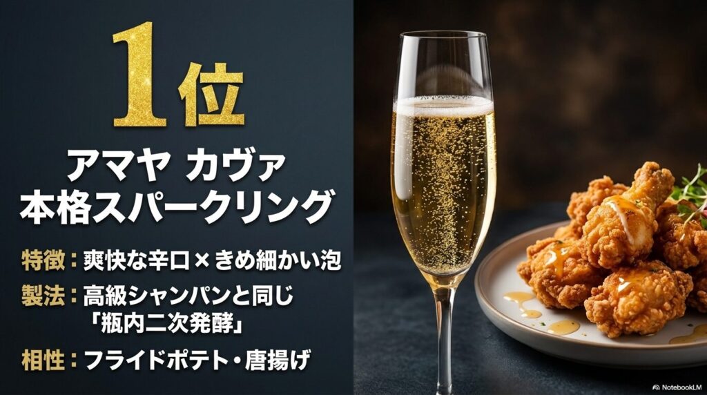 1位に輝いたアマヤ カヴァ・ブリュット・レゼルバの特徴とペアリング