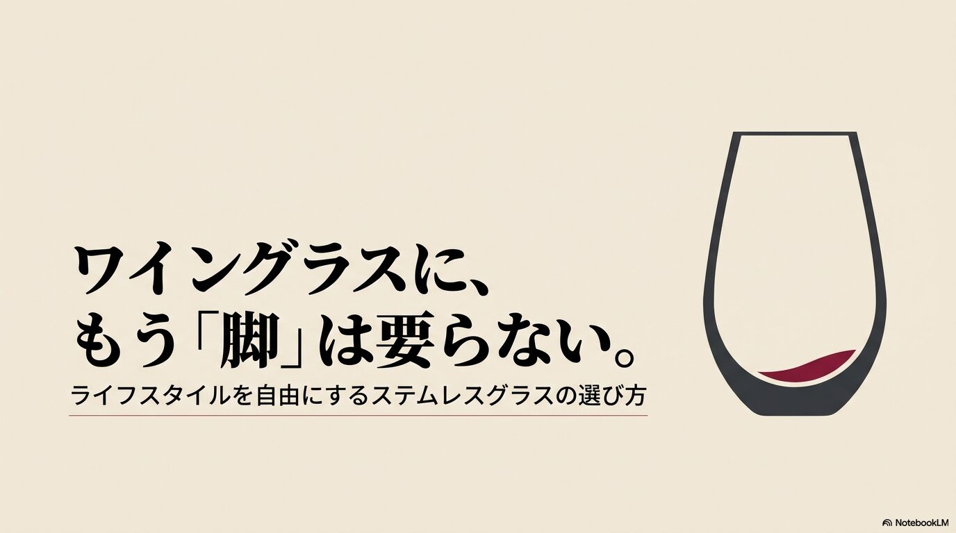 ワイングラスに脚は要らない。ライフスタイルを自由にするステムレスグラスが世界の新しいスタンダードに