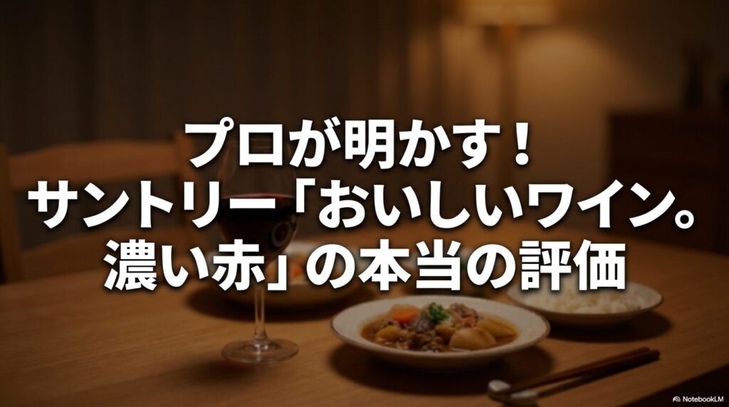 プロが明かす！サントリー「おいしいワイン。濃い赤」の本当の評価