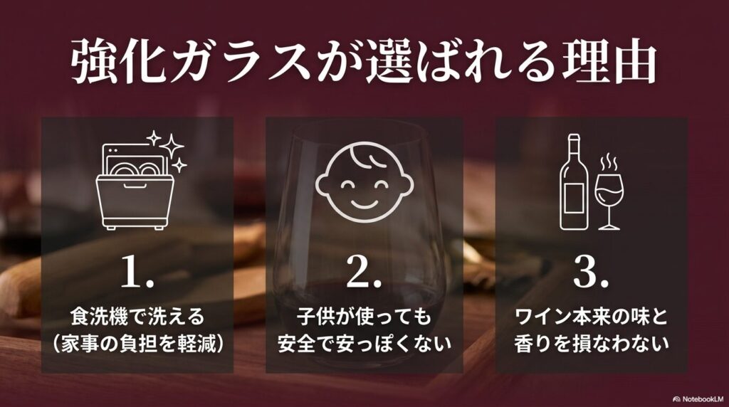 食洗機対応・子供にも安全・味を損なわないなど強化ガラスが選ばれる理由