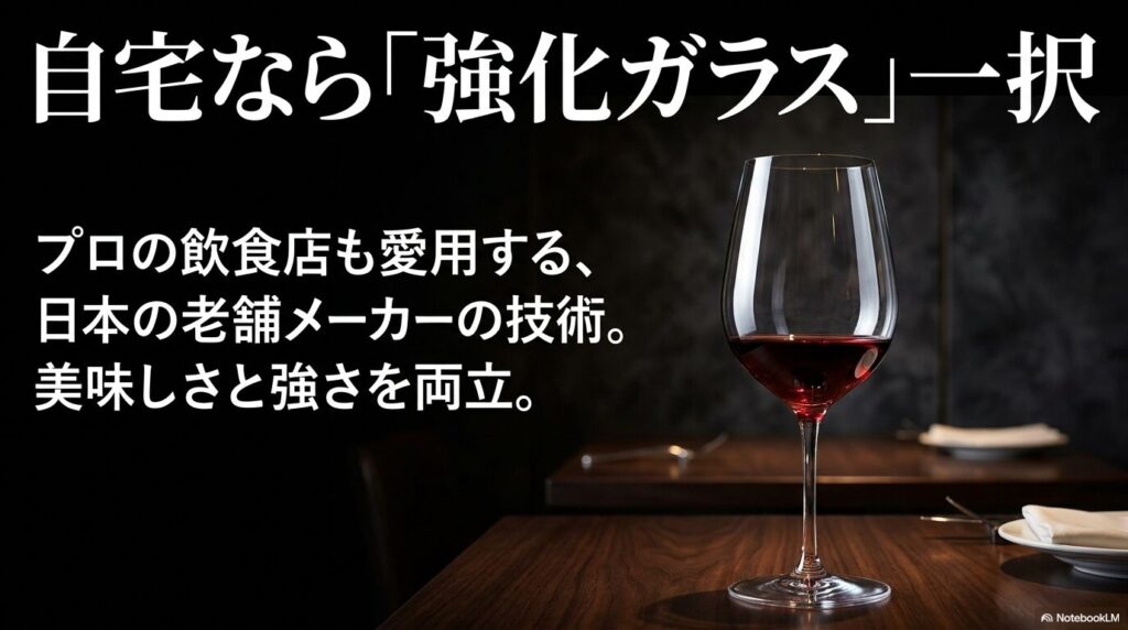 自宅ならプロも愛用する強化ガラス製ワイングラスがおすすめ