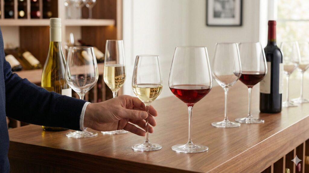 白ワインと赤ワインのグラスの違いと選び方