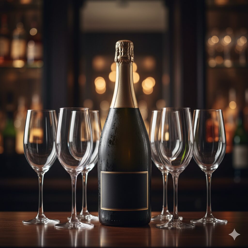 750mlのシャンパンは何人分？