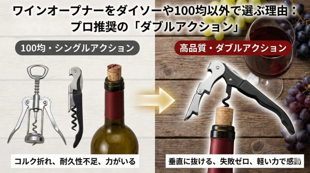 ワインのオープナーをダイソーや100均以外で選ぶ理由