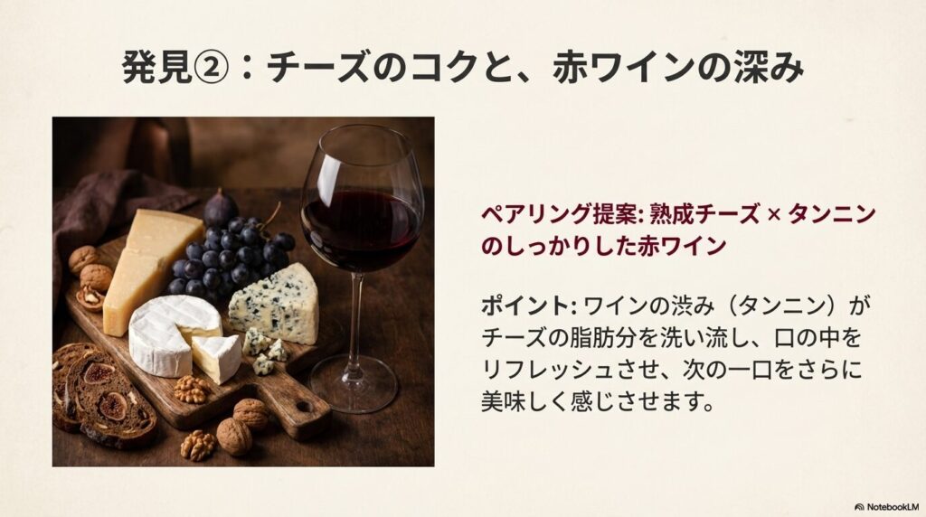 チーズと赤ワイン