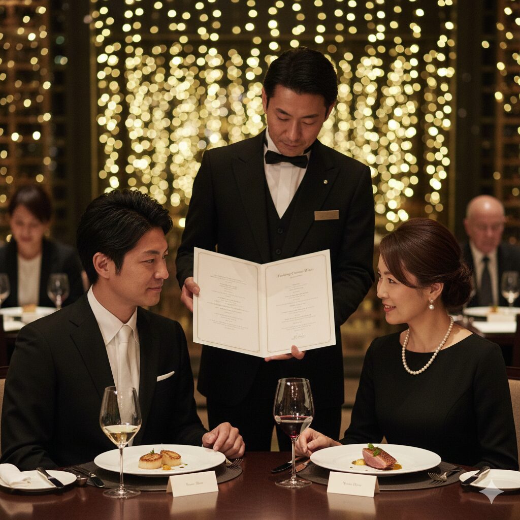 ペアリングコースのあるレストランに行く