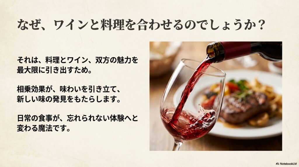 ワインペアリングの目的