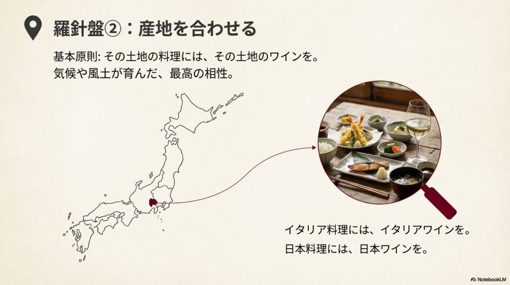 産地を合わせる