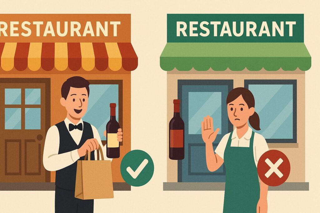 持ち帰り　店舗　対応差