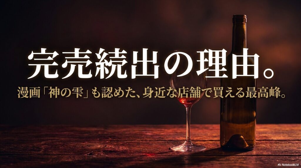 完売続出の理由。漫画「神の雫」も認めた、身近な店舗で買える最高峰ソムリエも絶賛